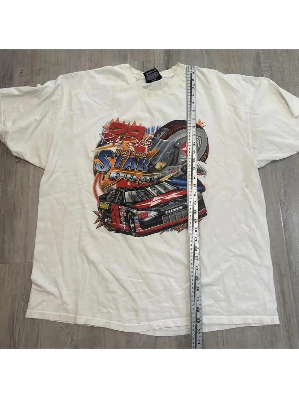 NASCAR 2000s NASCAR Star Pilot Tee with graphic of a red and black race car